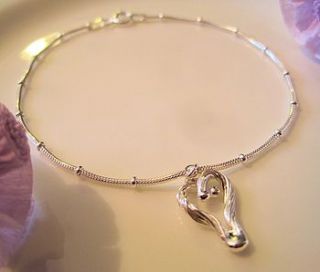 silver heart bracelet by bijou gifts