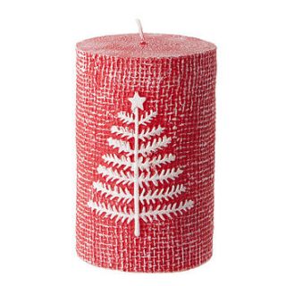 hessian style christmas candle by the contemporary home