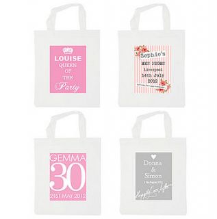 personalised party bags by tilliemint loves