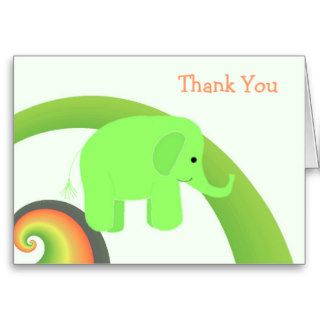 Cute Baby Elephant Thank You Greeting Card