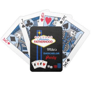 Dadchelor Party Personalized Playing Cards