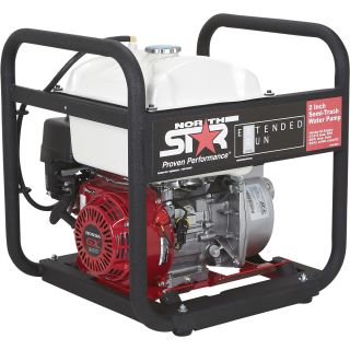 NorthStar Extended Run Semi-Trash Pump — 2in. Ports, 10,010 GPH, 5/8in. Solids Capacity, 200cc Honda GX200 Engine  Engine Driven Semi Trash Pumps