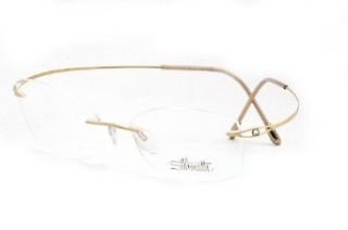 Silhouette Eyeglasses Sparkling Icon 6056 6050 Crystal Gold Optical Frame 17 140mm Clothing
