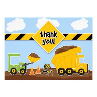 Thank You Construction Flat Card
