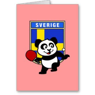 Sweden Table Tennis Panda Cards