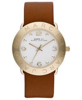 Marc by Marc Jacobs Watch, Womens Amy Cognac Leather Strap 36mm MBM8574   Watches   Jewelry & Watches