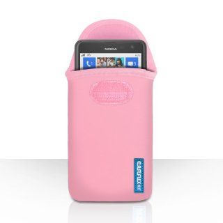 Nokia Lumia 625 Case Baby Pink Neoprene Pouch Cover With Caseflex Logo Cell Phones & Accessories