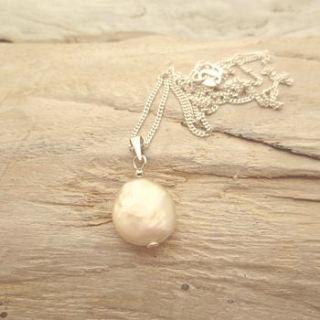 coin pearl pendant necklace by tigerlily jewellery
