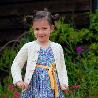 child's aran cardigan by hopscotch of henley