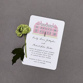 stately home wedding invitations by wolf whistle
