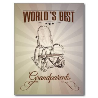 World's best grandparents postcard