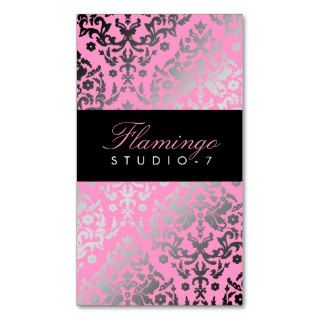311 Dazzling Damask Flamingo Business Cards