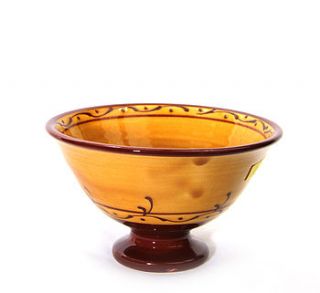 traditional small stand bowl by erde ceramica