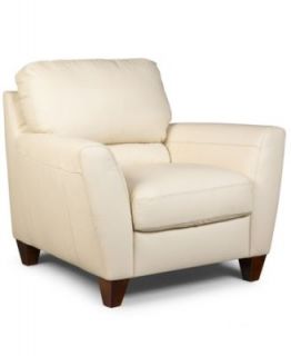 Milan Leather Living Room Chair, 39W x 36D x 34H   Furniture