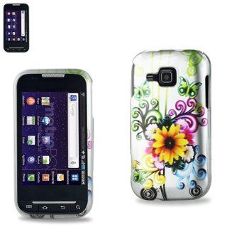 Reiko 2DPC SAMR910 134 Premium Grade Durable Protective Snap On Case for Samsung Galaxy Indulge R910   1 Pack   Retail Packaging   White/Multi Cell Phones & Accessories