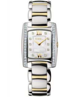 Ebel Womens Swiss Automatic Wave Diamond (2/5 ct. t.w.) Two Tone Stainless Steel Bracelet Watch 27mm 1215928   Watches   Jewelry & Watches