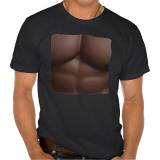 Torn T shirt With Fake Abs (Dark Skin)