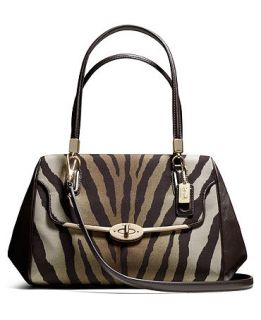 COACH MADISON SMALL MADELINE EAST/WEST SATCHEL IN ZEBRA PRINT FABRIC   COACH   Handbags & Accessories