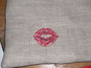 kiss cushion by jammy things