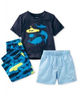 Carters Toddler Boys Baseball Pajama Tee, Shorts & Pants   Kids