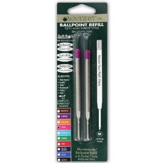 Monteverde Ballpoint Refill to Fit Parker Ballpoint Pens, Medium Point, Soft Roll, Pink, 2 per Pack (P132PK)  Parker Jotter Pen Refill 