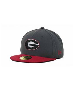 New Era Georgia Bulldogs 2 Tone Graphite and Team Color 59FIFTY Cap   Sports Fan Shop By Lids   Men