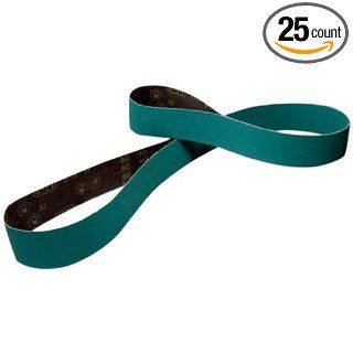 3M Cloth Belt 577F, Alumina Zirconia, Wet/Dry, 4" Width x 132" Length, 120 Grit, Green (Pack of 25) Sander Belts