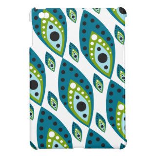 Modern Pretty Feathers Pattern Blue Green Gray Cover For The iPad Mini