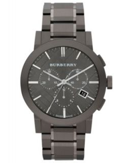Burberry Watch, Mens Swiss Gunmetal Ion Plated Stainless Steel Bracelet 38mm BU9007   Watches   Jewelry & Watches