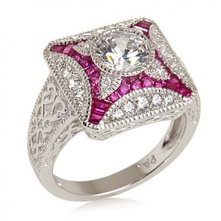 Xavier 2.01ct Absolute™ and Created Ruby Sterling Silver Ring