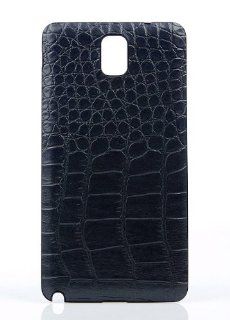 Black Crocodile Texture Pu Leather Replacement Back Rear Cover Housing Case for Samsung Galaxy Note 3 N9000 Cell Phones & Accessories