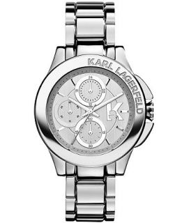 Karl Lagerfeld Unisex Chronograph Stainless Steel Bracelet Watch 40mm KL1404   Watches   Jewelry & Watches