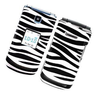 Eagle Cell PISAMR261R128 Stylish Hard Snap On Protective Case for Samsung Chrono R261   Retail Packaging   Zebra Black/White Cell Phones & Accessories
