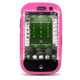 Crystal Hard Hot Pink Cover Case with Bling Diamonds for Palm Pre (CDMA) Sprint [WCM128] Cell Phones & Accessories