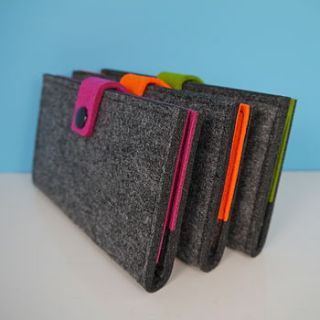 felt wallet with neon interior by deservedly so