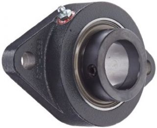Browning VF2E 127 Intermediate Duty Flange Unit, 2 Bolt, Eccentric Lock, Regreasable, Contact and Flinger Seal, Cast Iron, Inch, 1 11/16" Bore, 5 27/32" Bolt Hole Spacing Width, 7 1/16" Overall Width Flange Block Bearings Industrial & 