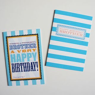 'brother' birthday card by love faith and hope