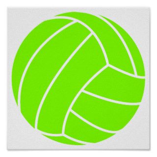Chartreuse, Neon Green Volleyball Poster