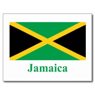 Jamaica Flag with Name Postcard