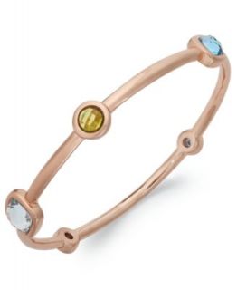 Bronzarte 18k Rose Gold over Bronze Multi Stone Bangle Bracelet (6 1/6 ct. t.w.)   Bracelets   Jewelry & Watches