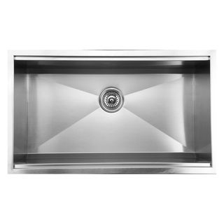 Ukinox DSL813 Zero Radius Single Basin Stainless Steel Undermount Kitchen Sink Ukinox Kitchen Sinks