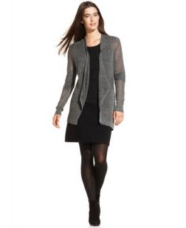 Eileen Fisher Long Sleeve Marled Knit Cardigan, Short Sleeve Tee & Pull On Active Pants   Women