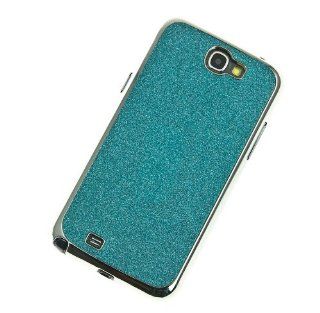 CASE123 Glamorous Girl Sparkle Bling Snap On Hard Case Cover for Samsung Galaxy Note 2 w/3x free screen protectors   Turquoise Cell Phones & Accessories
