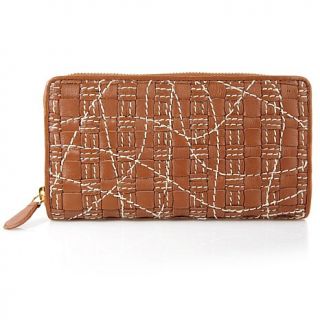 Clever Carriage Hand Lattice Woven Leather Wallet