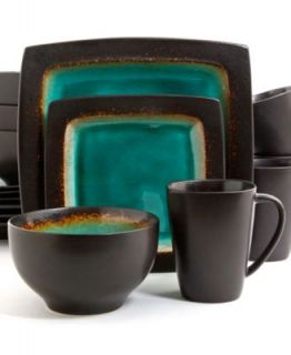 Denby Dinnerware, Duets Brown and Turquoise 4 Piece Place Setting   Casual Dinnerware   Dining & Entertaining