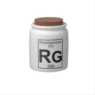 Element 111   rg (roentgenium) candy jar