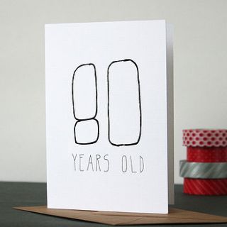 80 years old birthday card by heidi nicole