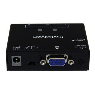 StarTech ST122VGA 2 Port VGA Auto Switch Box with Priority Switching and EDID Copy, Black Electronics