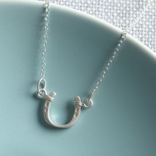 silver horseshoe necklace by lily charmed