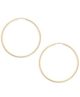 14k Gold Earrings, Endless Hoop Earrings (45mm)   Earrings   Jewelry & Watches